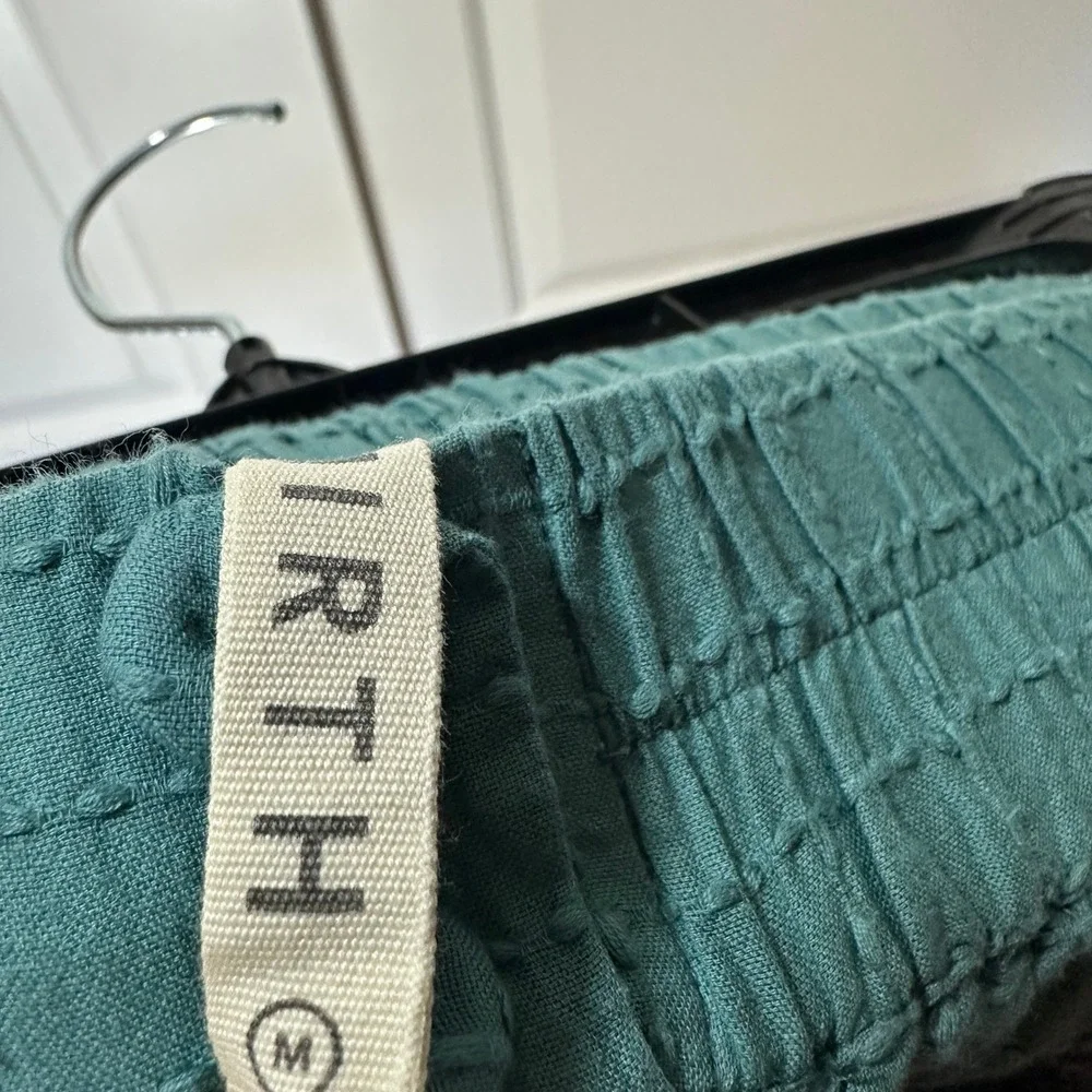 NWT MIRTH Field Top & Shorts Set Womens Small Teal Stitch Cotton Handmade Boho - Picture 11 of 11